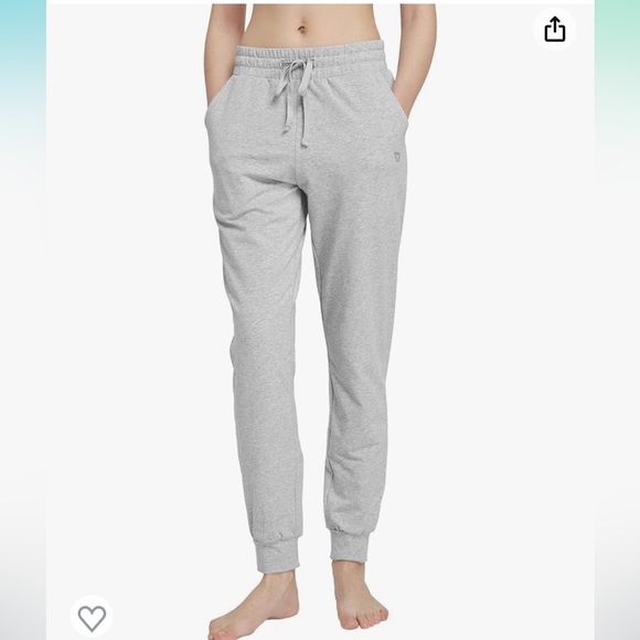 BALEAF Womens Sweatpants Cotton Joggers with Pockets Lounge Gray - Picture 6 of 9